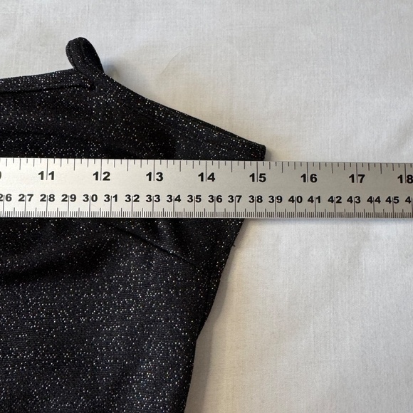 Accomplice Women's Vintage‎ Spaghetti Strap Metallic Glitter Maxi Dress Black S - Picture 8 of 13